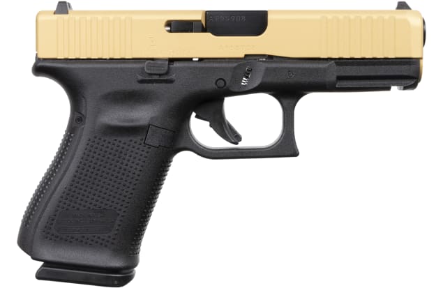 Handguns Apollo Custom|Glock 19 9MMLUGER GLK 19G5 9MM 15RD GOLD SLIDE • Model: 19